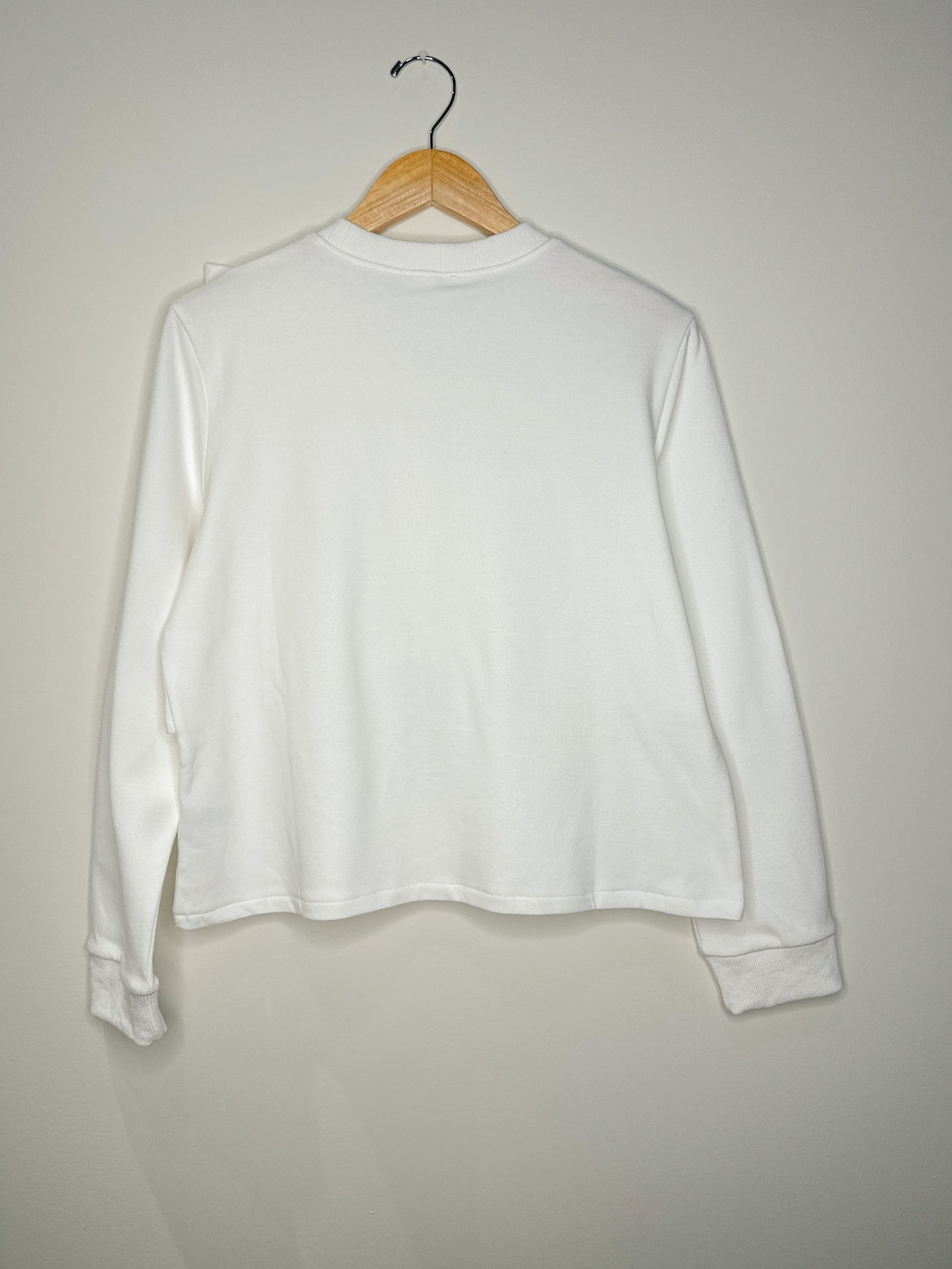 Big Bow LS Tee In White