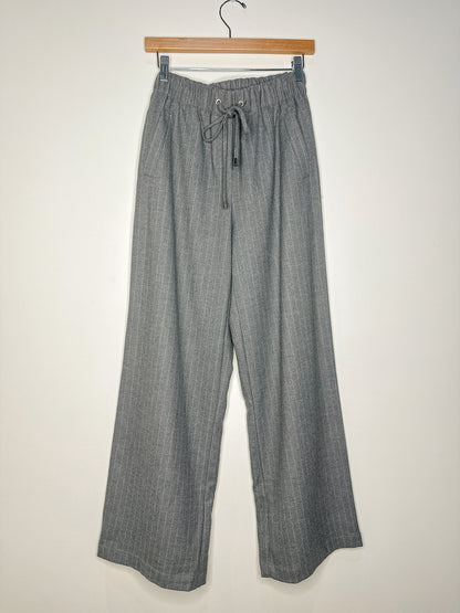 Pinstripe Slacks With Drawstring